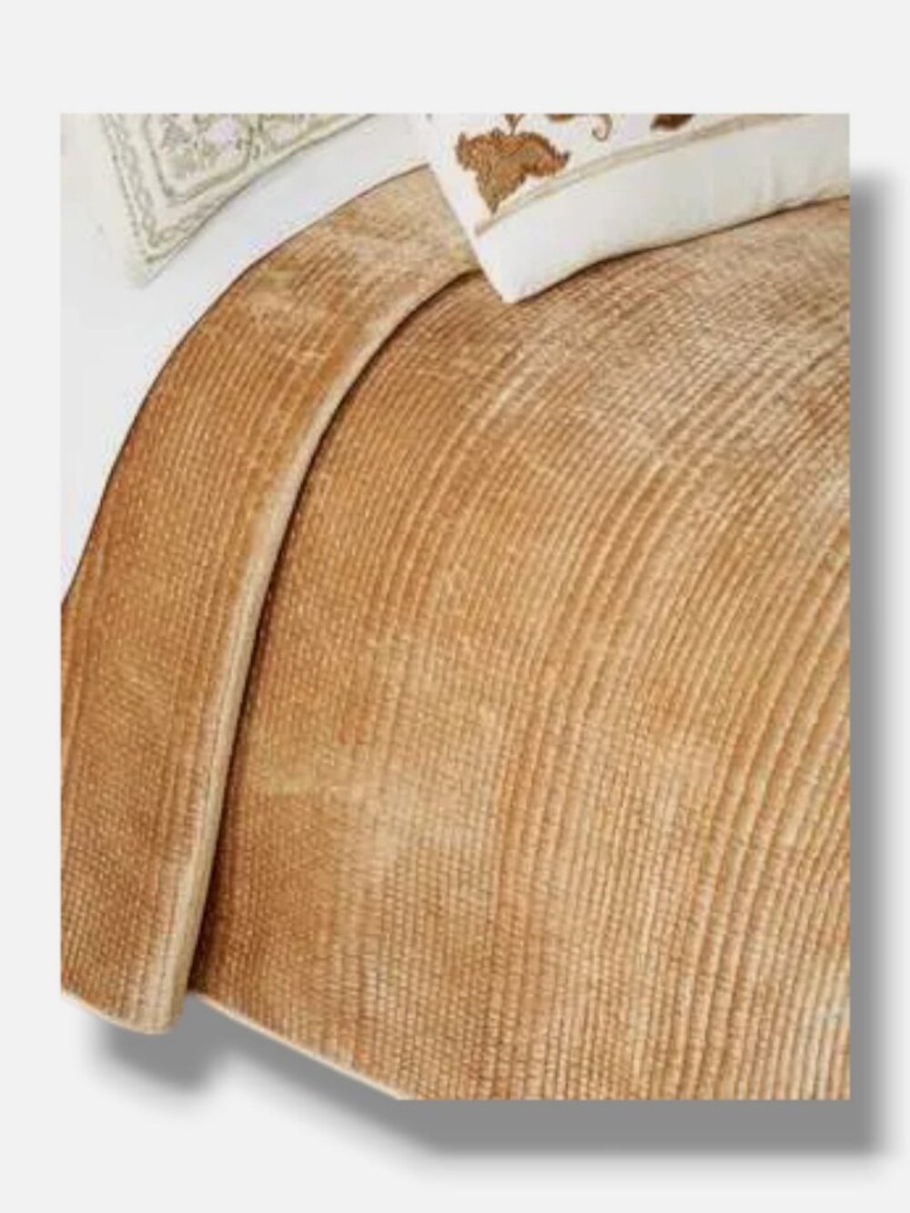 Callisto Home Beige Elsa Channel Quilt King L109In x W96in